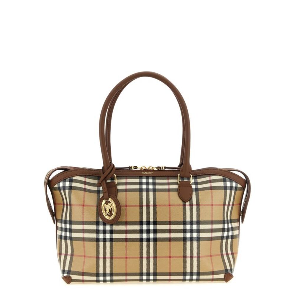 Burberry Beige Cotton Tote Women's Bag